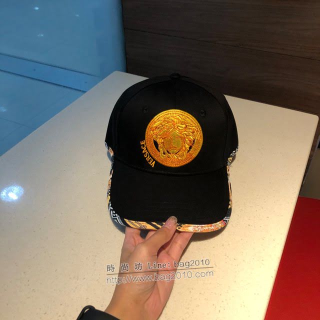 VERSACE男士帽子 範思哲經典美杜莎花邊棒球帽鴨舌帽  mm1166